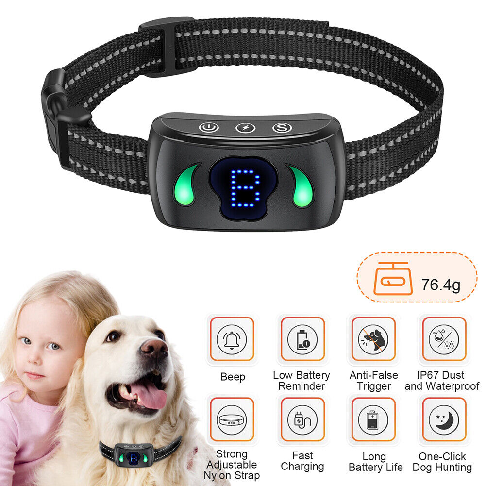 Anti-Bark Electric Shock Pet Dog Training E-Collar Obedience Remote Control AU