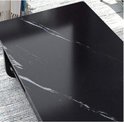 Modern Black Marble-Style Coffee Table
