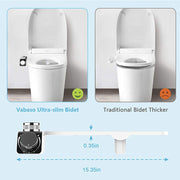 Non-Electric Dual-Nozzle Bidet Attachment – Hot & Cold Inlets