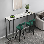 Slim Scratch-Resistant Marble-Style Console Table