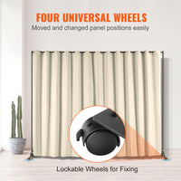 301 × 240 cm Rolling Curtain Room Divider – 2 In-Stock Colours
