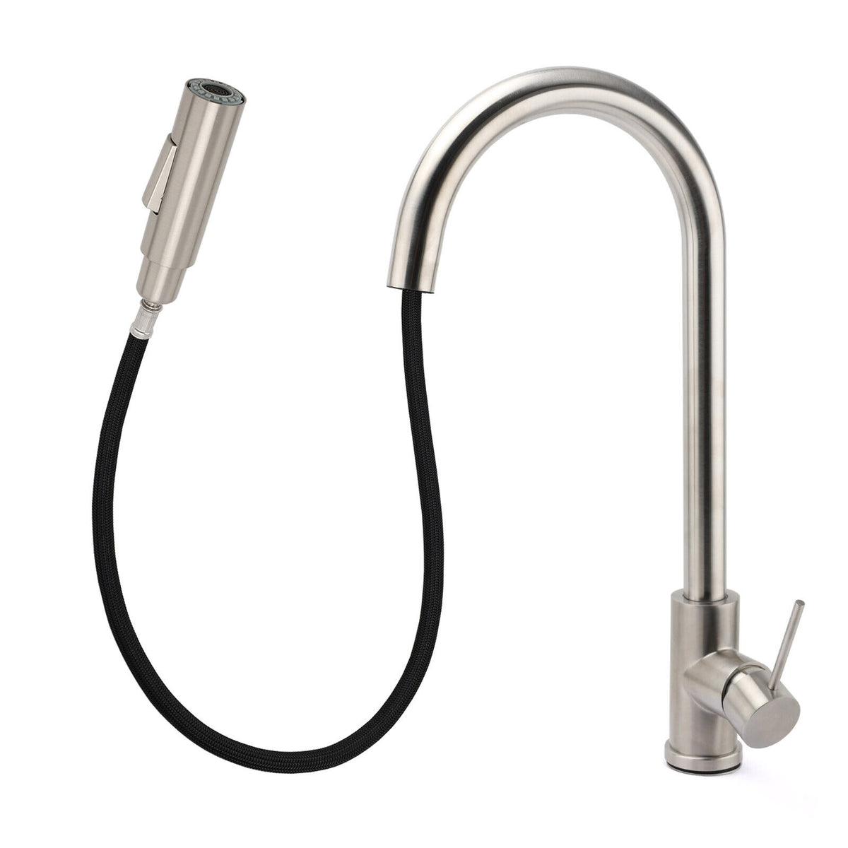 Brushed Nickel 2-Mode Pull-Out Kitchen Mixer Tap