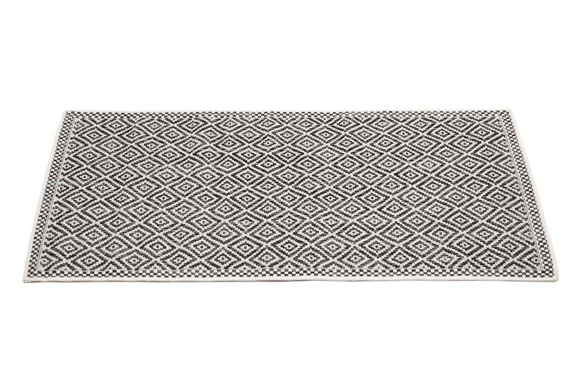 Black & White Diamond Polypropylene Outdoor Rug