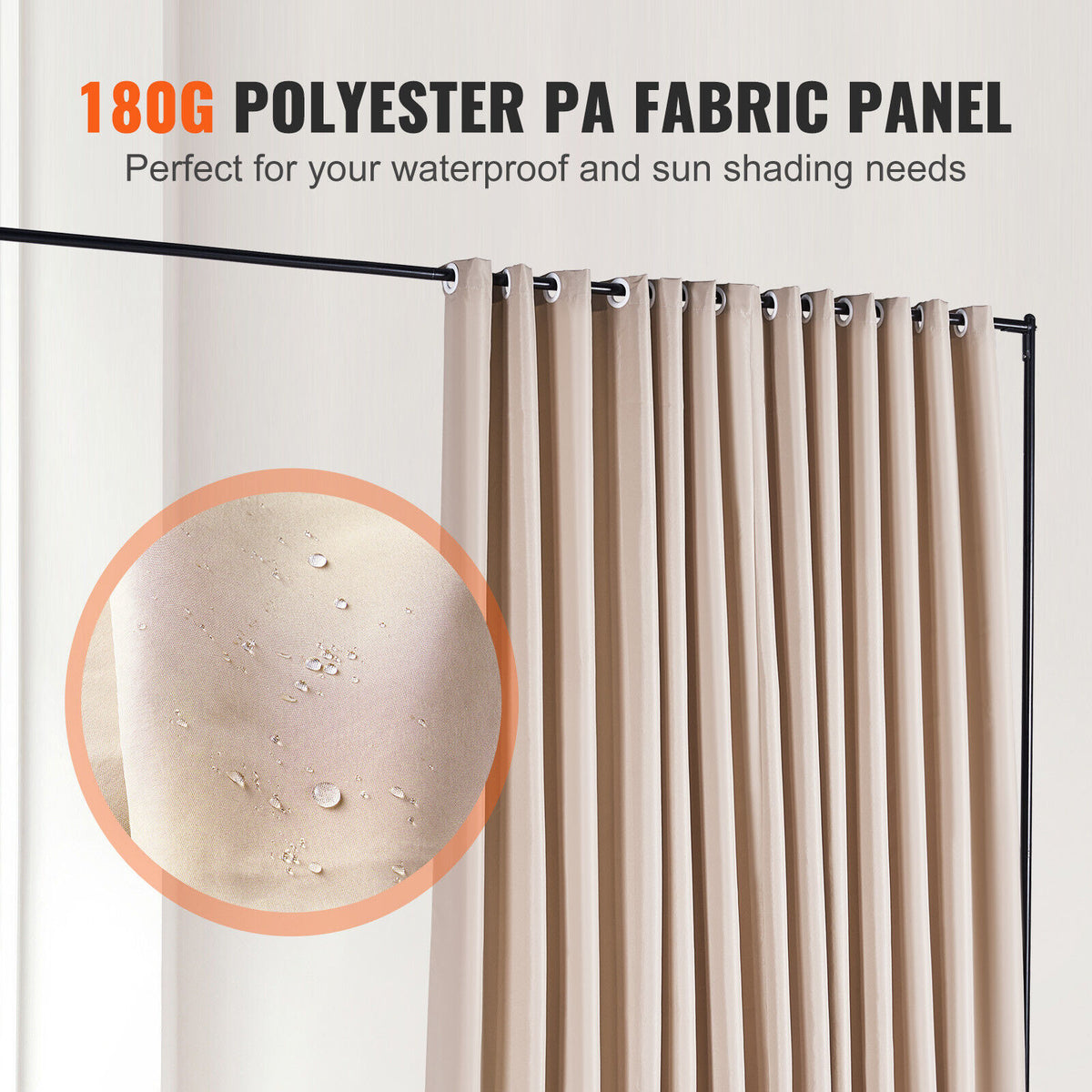 301 × 240 cm Rolling Curtain Room Divider – 2 In-Stock Colours