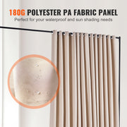 301 × 240 cm Rolling Curtain Room Divider – 2 In-Stock Colours