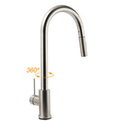 Brushed Nickel 2-Mode Pull-Out Kitchen Mixer Tap