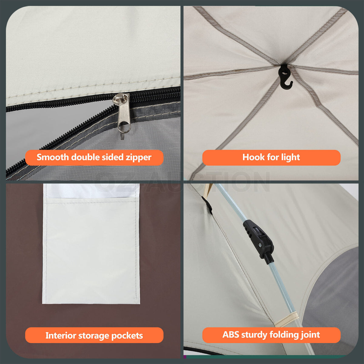 4-Person Instant Pop-Up Camping Tent with Rainfly