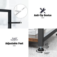 3-Tier Adjustable Rolling Printer Stand