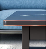 Modern Black Marble-Style Coffee Table