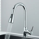 Chrome WELS Kitchen Mixer Tap 360° Pull Out 2-Mode Spray Laundry Sink Faucet