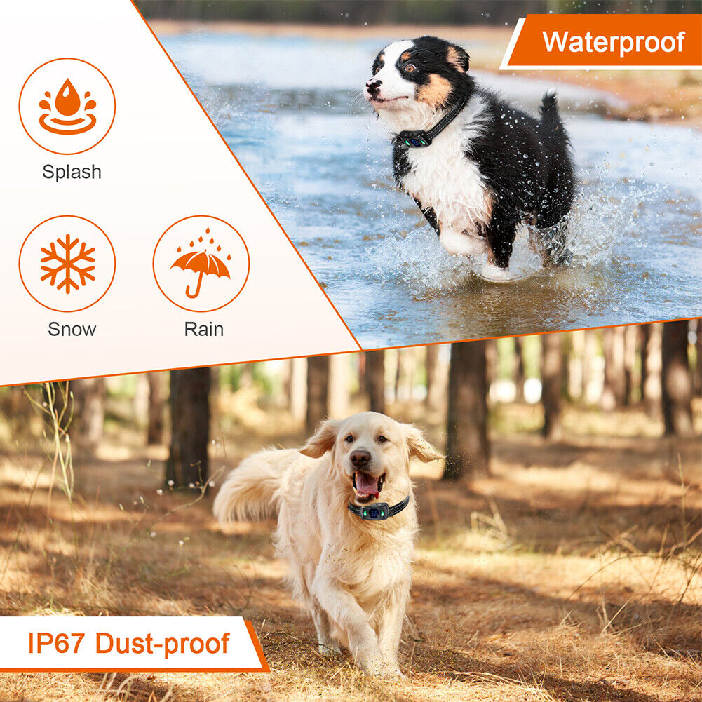 Anti-Bark Electric Shock Pet Dog Training E-Collar Obedience Remote Control AU