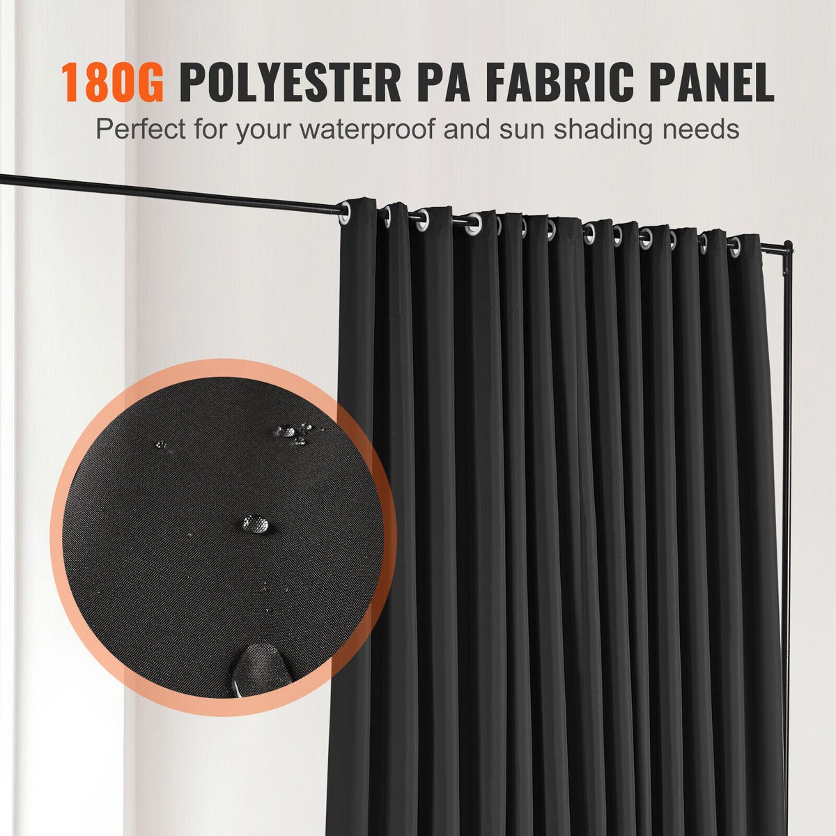 301 × 240 cm Rolling Curtain Room Divider – 2 In-Stock Colours