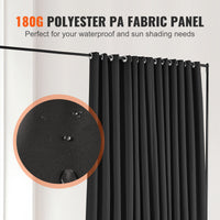301 × 240 cm Rolling Curtain Room Divider – 2 In-Stock Colours