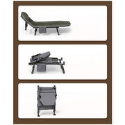 5-Position Folding Camping Lounger with Mattress – Up to 181 kg