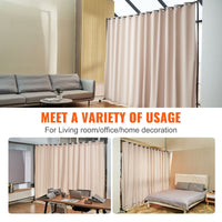 301 × 240 cm Rolling Curtain Room Divider – 2 In-Stock Colours