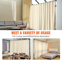 301 × 240 cm Rolling Curtain Room Divider – 2 In-Stock Colours