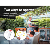 Instahut Folding Arm Outdoor Awning Retractable SunShade Window Canopy Grey