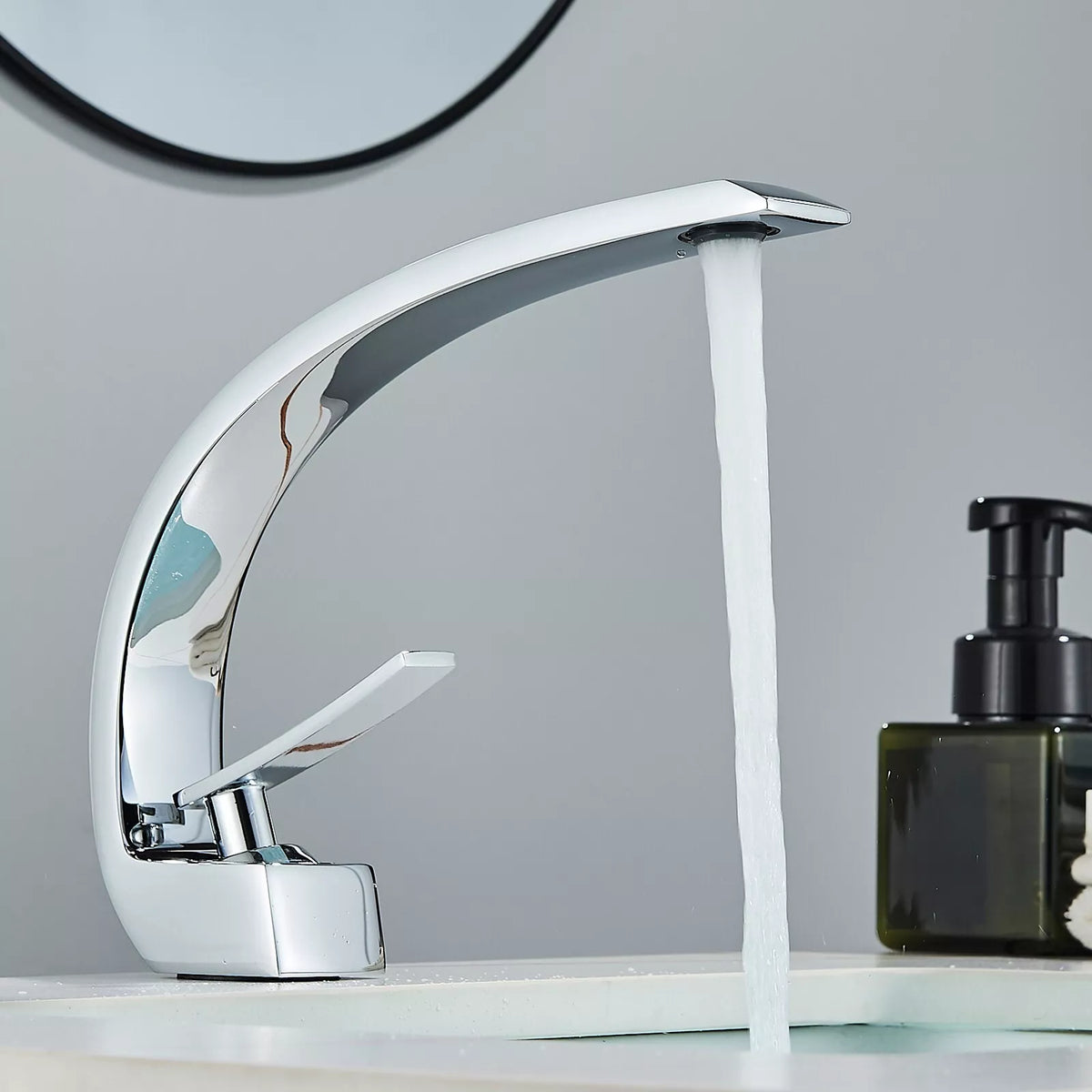 Chrome Single-Lever Bathroom Basin Mixer Tap