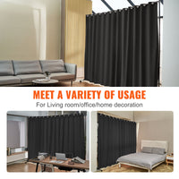 301 × 240 cm Rolling Curtain Room Divider – 2 In-Stock Colours
