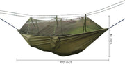 Double Camping Hammock with Integrated Mosquito Net