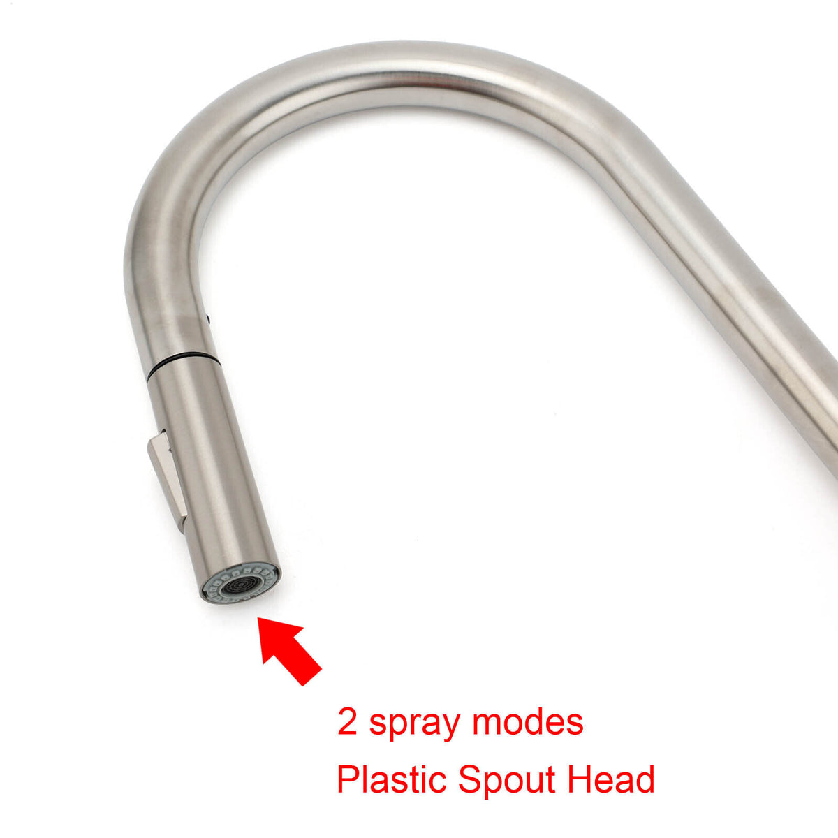 Brushed Nickel 2-Mode Pull-Out Kitchen Mixer Tap