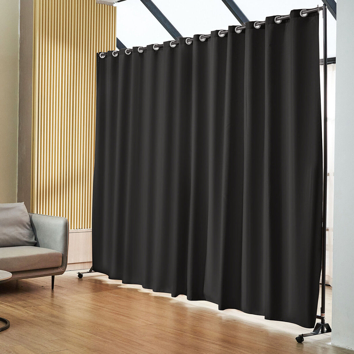 301 × 240 cm Rolling Curtain Room Divider – 2 In-Stock Colours