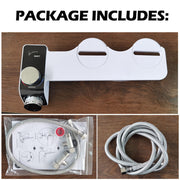 Non-Electric Dual-Nozzle Bidet Attachment – Hot & Cold Inlets