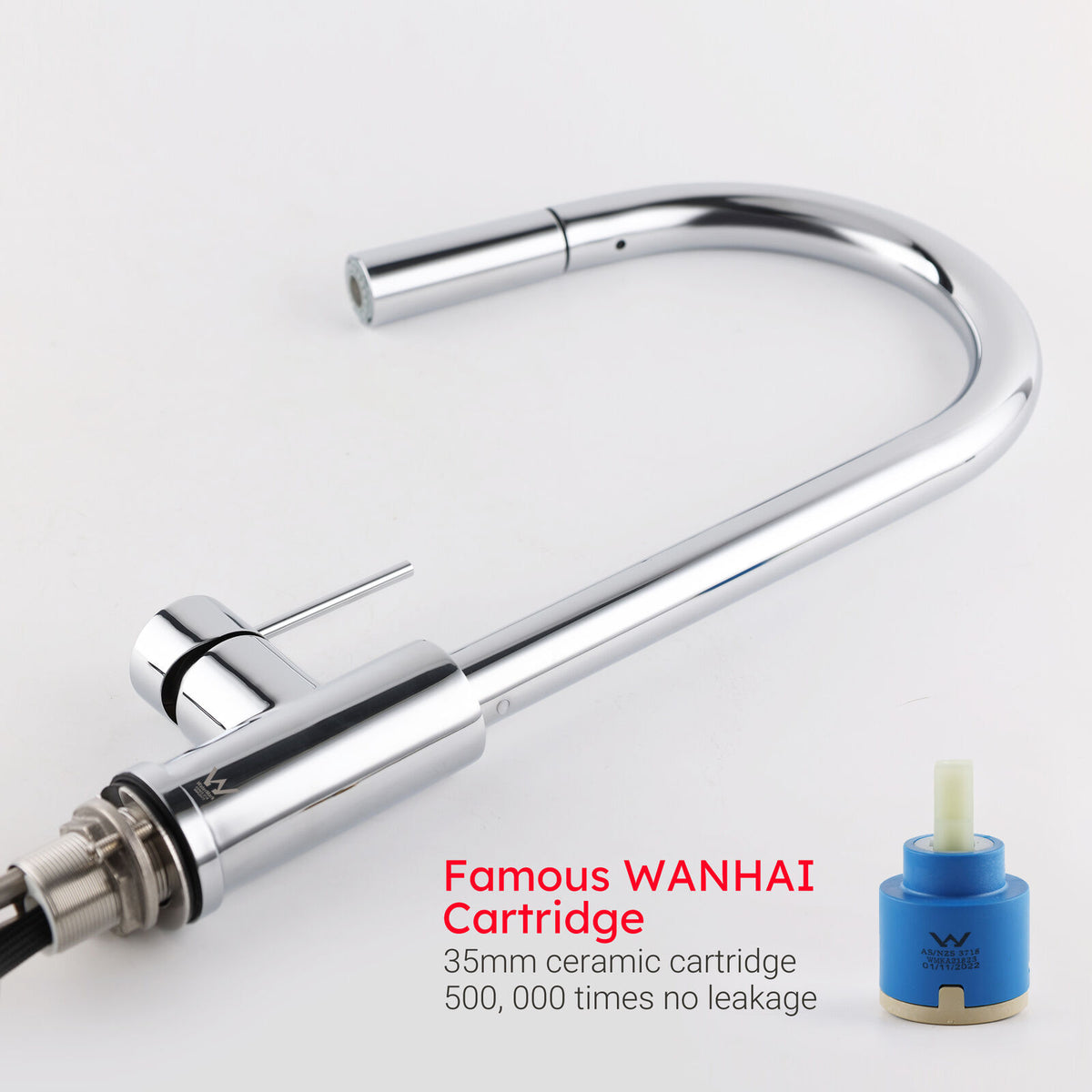 Chrome 2-Mode Pull-Out Kitchen & Laundry Mixer Tap