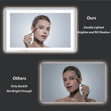 ULTRA LONG LIFE LED Bathroom Mirror Double LED Anti-Fog Vanity Mirror Waterproof
