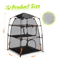 3-Tier Foldable Mesh Cat Tent Tower with Carry Bag