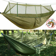 Double Camping Hammock with Integrated Mosquito Net