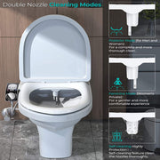 Non-Electric Dual-Nozzle Bidet Attachment – Hot & Cold Inlets