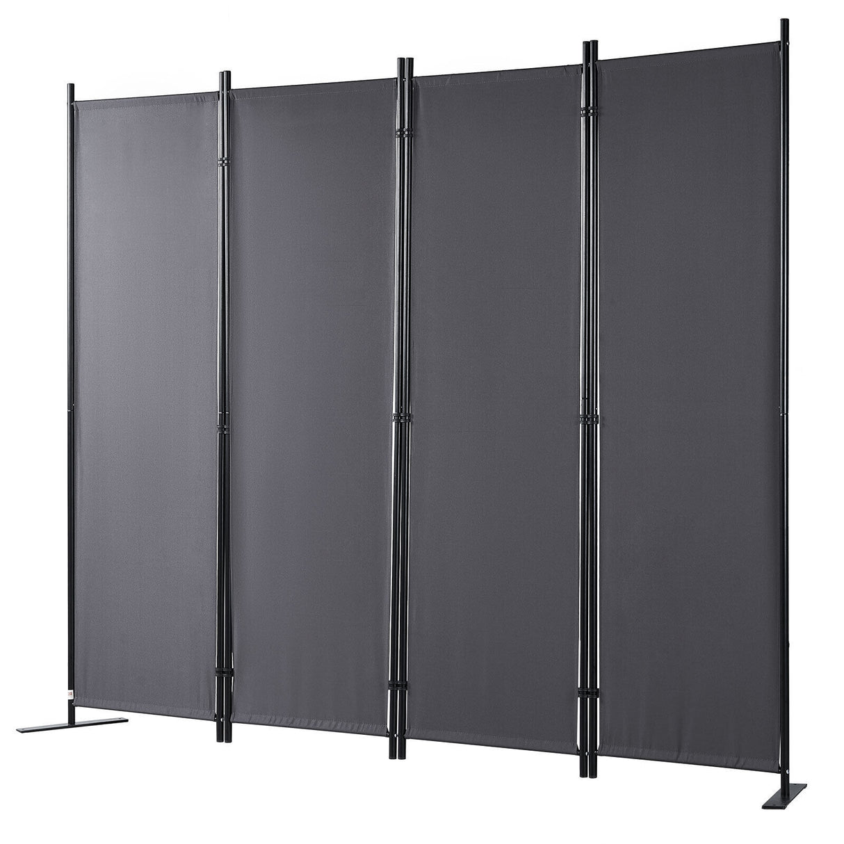 Room Divider 4-Panel Folding Privacy Screen Stand 224 x 171cm Dark Gray