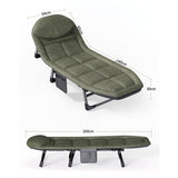 Folding Bed Recliner Bedding Portable Lounge Sun Beach Chair Camping Bed Outdoor