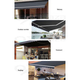 Instahut Folding Arm Outdoor Awning Retractable SunShade Window Canopy Grey