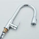 Chrome WELS Kitchen Mixer Tap 360° Pull Out 2-Mode Spray Laundry Sink Faucet