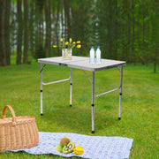 Adjustable-Height Folding Aluminium Camping Table