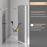ULTRA LONG LIFE LED Bathroom Mirror Double LED Anti-Fog Vanity Mirror Waterproof