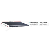 Instahut Folding Arm Outdoor Awning Retractable SunShade Window Canopy Grey