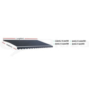 Instahut Folding Arm Outdoor Awning Retractable SunShade Window Canopy Grey
