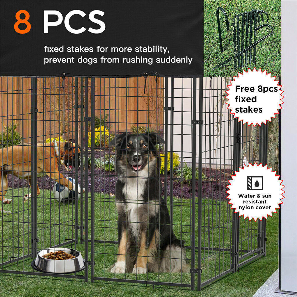 Galvanised Steel Pet Enclosure with Oxford Cover – 3 Sizes