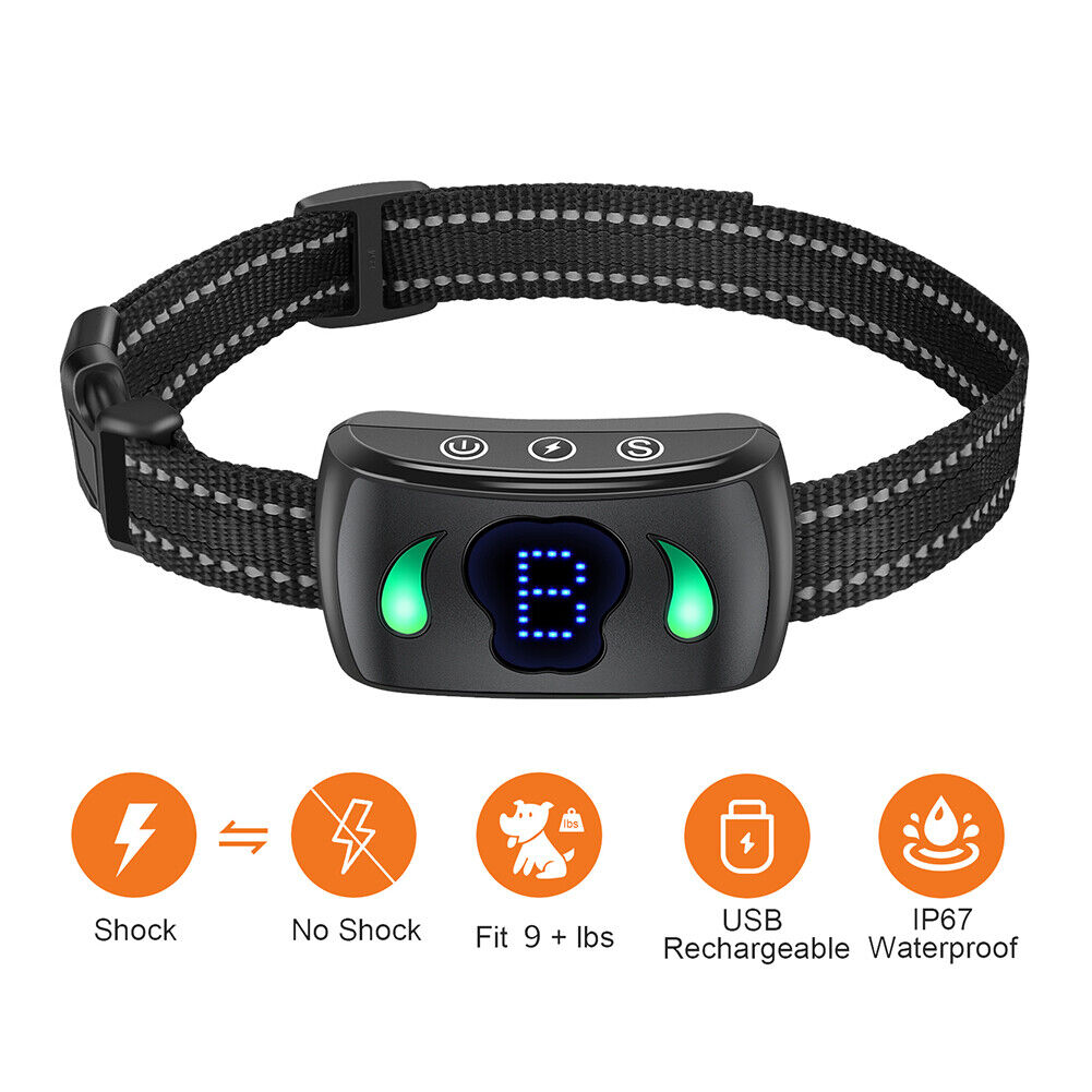 Anti-Bark Electric Shock Pet Dog Training E-Collar Obedience Remote Control AU