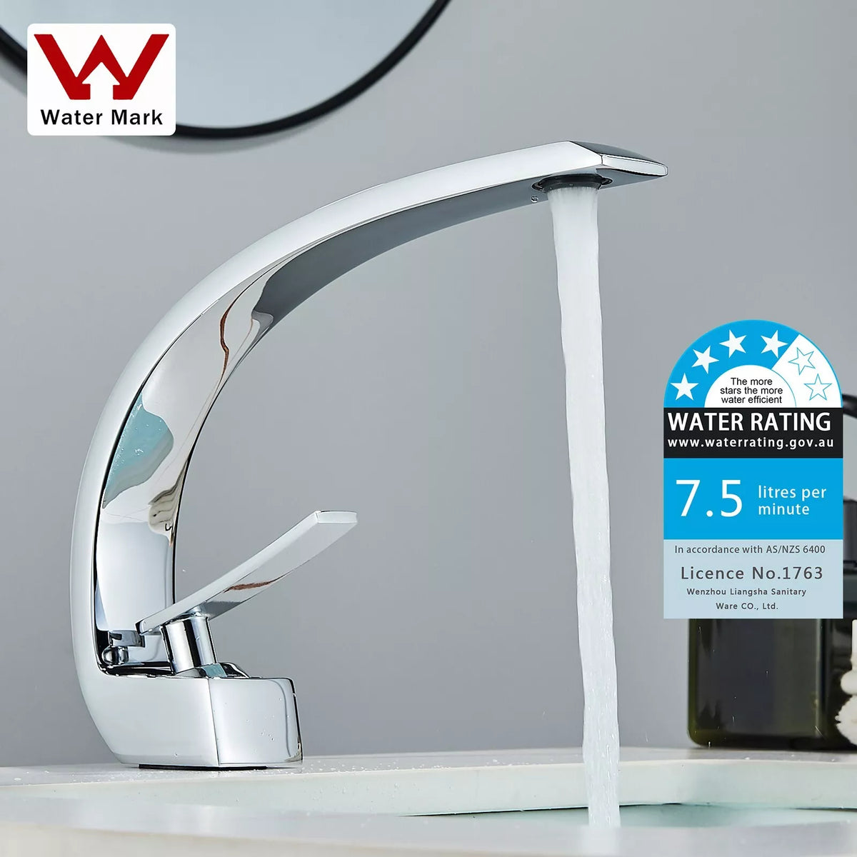 Chrome Single-Lever Bathroom Basin Mixer Tap