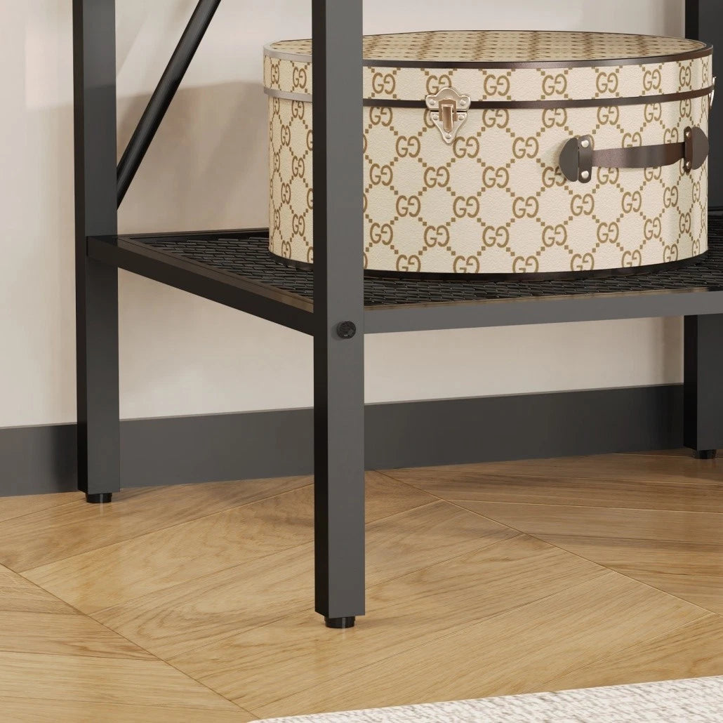 XL Heavy Duty Clothes Storage Stand w/ Dust-proof Cover, Hanging Rails, Shelves