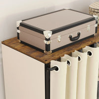 XL Heavy Duty Clothes Storage Stand w/ Dust-proof Cover, Hanging Rails, Shelves