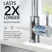 WELS Kitchen Mixer Taps 360° Swivel Pull Out Spout Spray Sink Faucet Brass