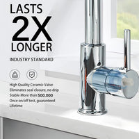 WELS Kitchen Mixer Taps 360° Swivel Pull Out Spout Spray Sink Faucet Brass