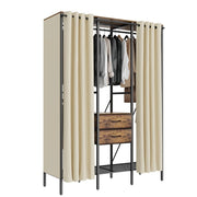 XL Heavy Duty Clothes Storage Stand w/ Dust-proof Cover, Hanging Rails, Shelves