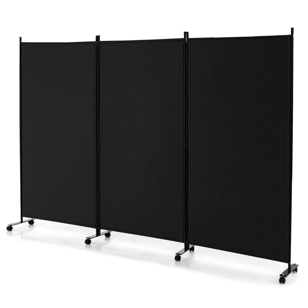 262 × 180 cm 3-Panel Rolling Room Divider – 4 Colours