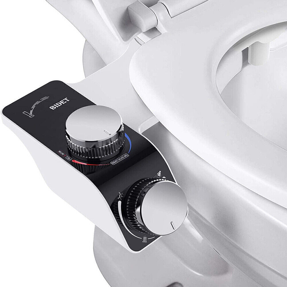 Non-Electric Dual-Nozzle Bidet Attachment – Hot & Cold Inlets